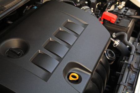 New car engine after fixing and cleansing in Garageの写真素材