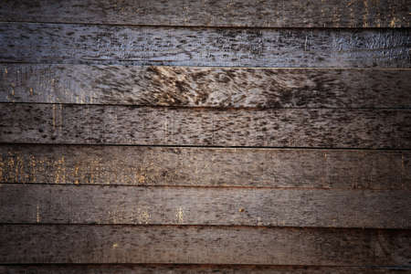 Grunge wooden timber at the wall, Textured pattern backgroundの写真素材