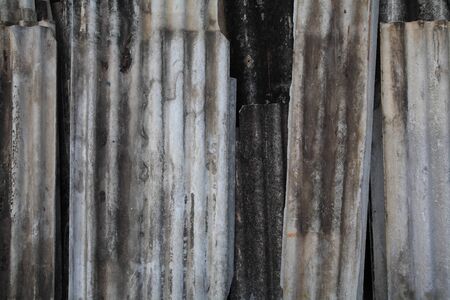 Old galvanized iron roof for texture backgroundの写真素材