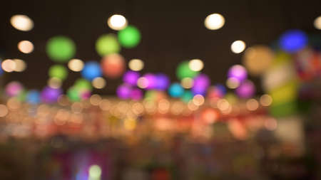 Bokeh abstract of colorful light interior decorated in Shopping mallの写真素材