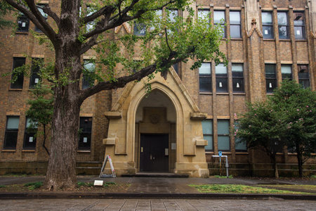 Hongo campus entrance of University of Tokyo in Autumnのeditorial素材