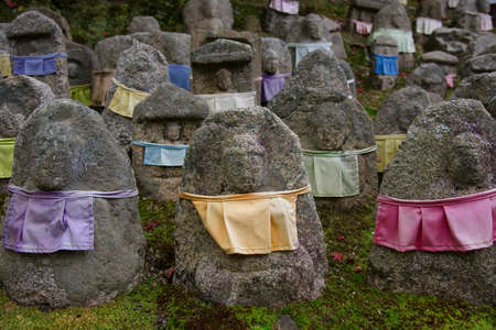 Kiyomizu-dera Temple, many buddha statues in kyoto Japanの写真素材