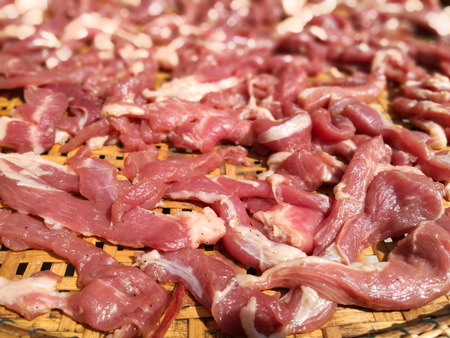 Fresh raw beef meat for Japanese shabu or tepanyakiの写真素材