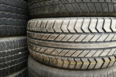 Closeup old tire texture for pattern backgroundの写真素材