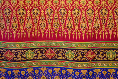 Pattern style Thai Silk culter. detail art textured  background of Traditional weave textile for fashion dressing and decorationの写真素材