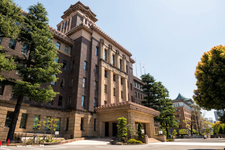 Nagoya City Hall building and clock tower, Aichi, Japan. Here is famous travel destination and near...