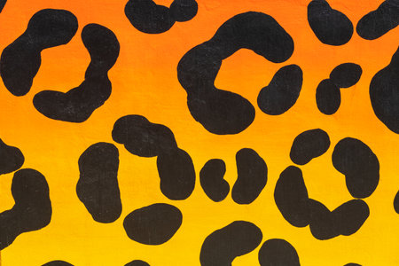 leopard skin seamless pattern paint color on wall for textured background or wallpaper.の写真素材