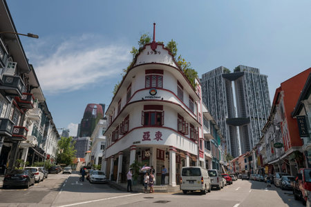 Singapore - â€Žâ€ŽOctober 12, 2023:Unidentified people visit Potato Head building on keong...