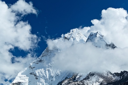 Mount Ama Dablam in Himalaya Mountains, Nepalの写真素材