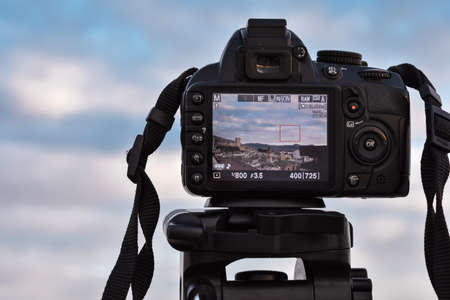 device over the tripod.の写真素材