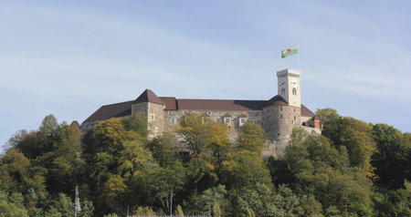 Castle of Ljubljana, Slovenia, Europeのeditorial素材