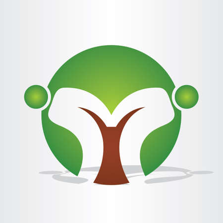 abstract tree people designのイラスト素材