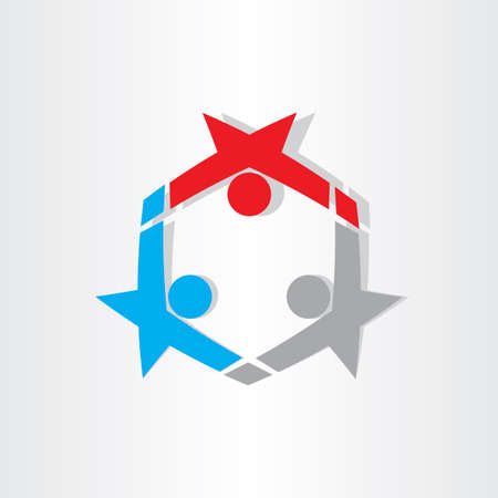 people dancing celebration icon teamwork sign designのイラスト素材