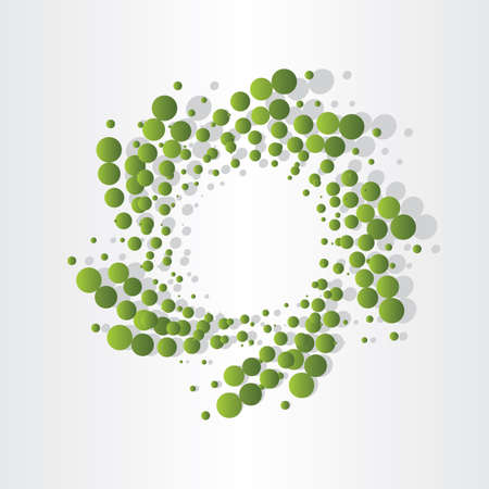 green atoms micro eco design abstract backgroundのイラスト素材