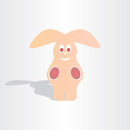 rabbit easter eggs symbol icon design elementのイラスト素材