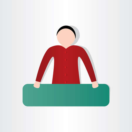 man with board design teacher student iconのイラスト素材