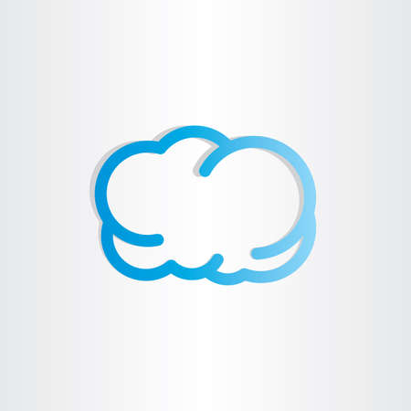 blue cloud icon design weather sign meteorologyのイラスト素材