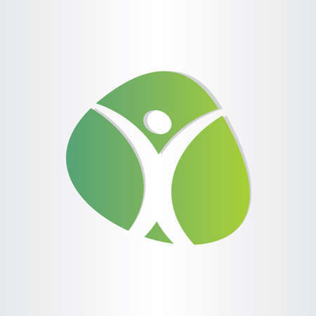 healthy man green icon medical body symbolのイラスト素材