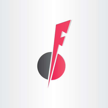 red letter f icon design element emblemのイラスト素材