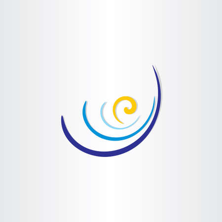 sun and water waves blue abstract travel backgroundのイラスト素材
