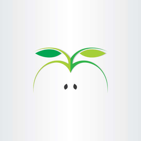 healthy cutted green apple with seed nature vitamin nutrition backgroundのイラスト素材