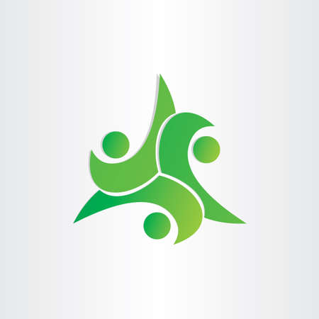 kids playing symbol dance teamwork green iconのイラスト素材