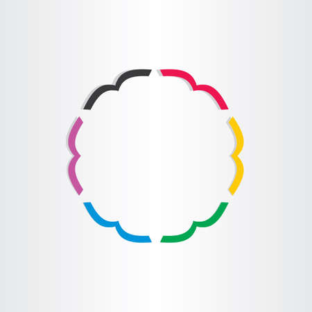office books in circle icon colourful bookshop emblemのイラスト素材