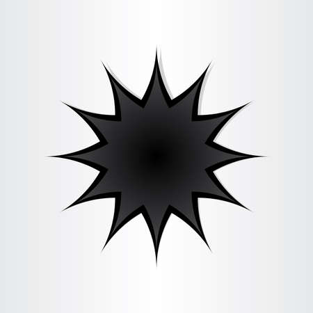star shape hole in paper abstract symbol design elementのイラスト素材