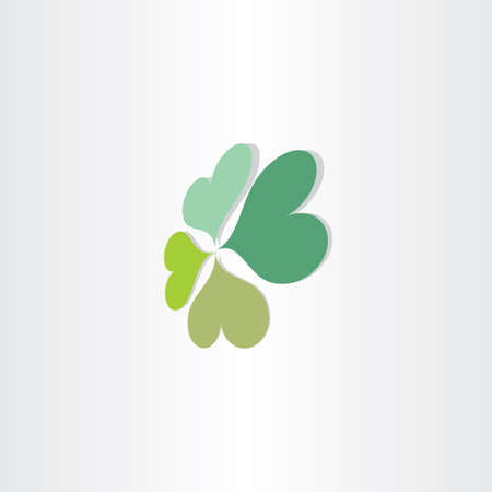 four leafs clover luck symbol designのイラスト素材