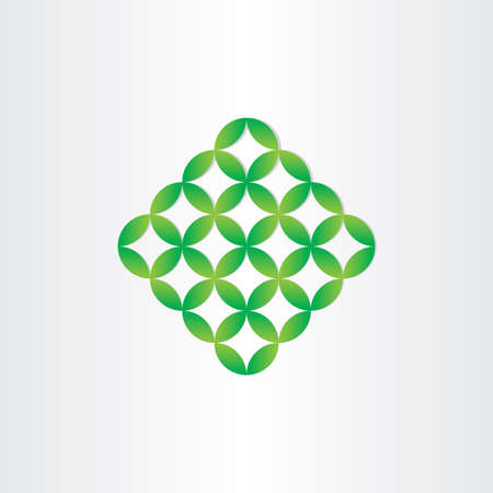 green abstract circles background designのイラスト素材