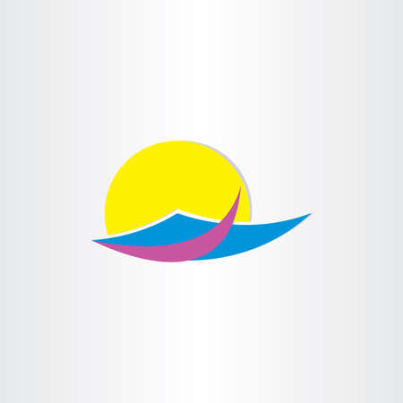 tourism sun water and beach summer icon designのイラスト素材
