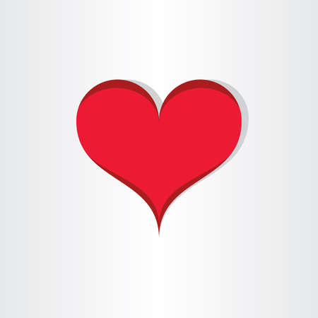 red heart valentine love icon design elementのイラスト素材