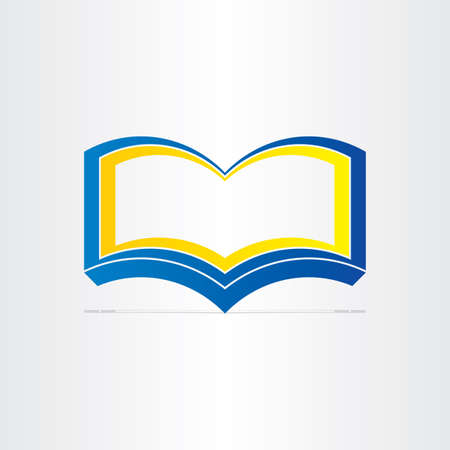 blue open book symbol designのイラスト素材