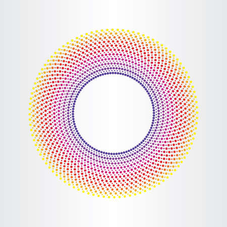 colorful abstract background with circle halftonesのイラスト素材