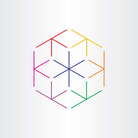 cubes in cube optical illusion designのイラスト素材