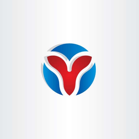 letter v circle symbol design elementのイラスト素材