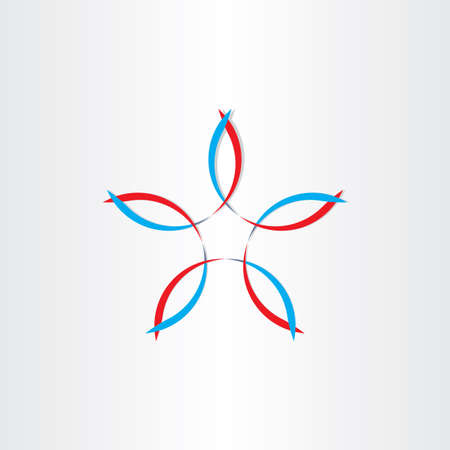 stylized flower symbol designのイラスト素材