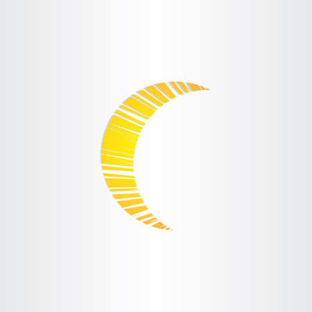 stylized moon icon design elementのイラスト素材