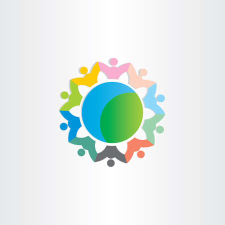 people around the world symbol designの写真素材