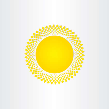 sun icon solar energy yellow symbol designの写真素材