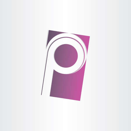 letter p purple vector sign designの写真素材