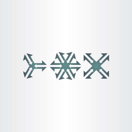 three arrows symbol set vector icons designの写真素材