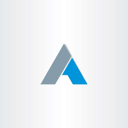 blue black letter a business  icon designの写真素材