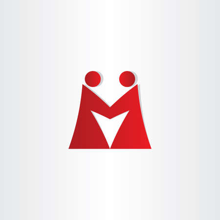 female businesswoman shaking hands letter m icon designの写真素材