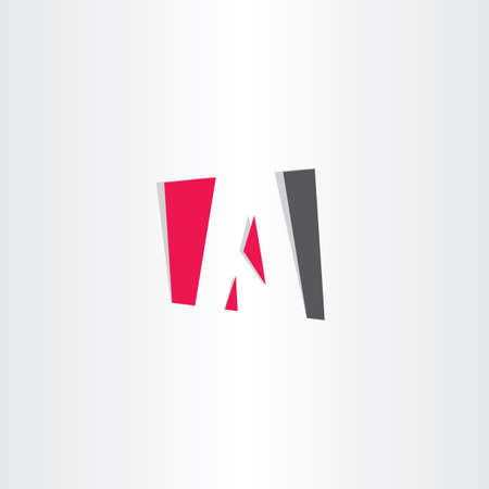 red black letter a business symbol designの写真素材