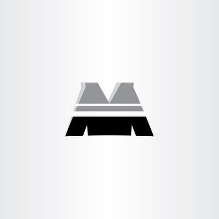 letter m black vector icon designの写真素材