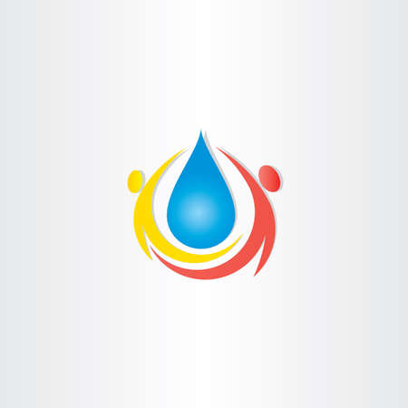 cold mineral drop of water people icon designの写真素材