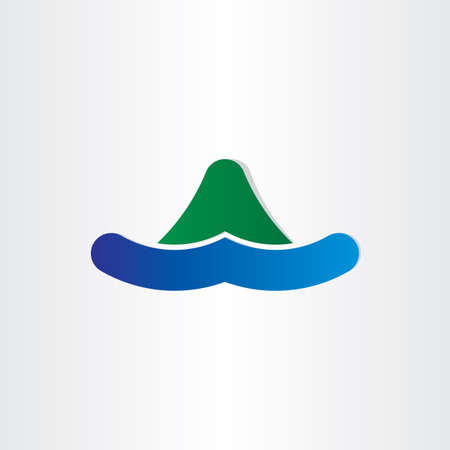 mountain and water island symbol designの写真素材