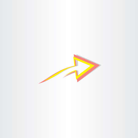 red yellow abstract arrow symbol designのイラスト素材