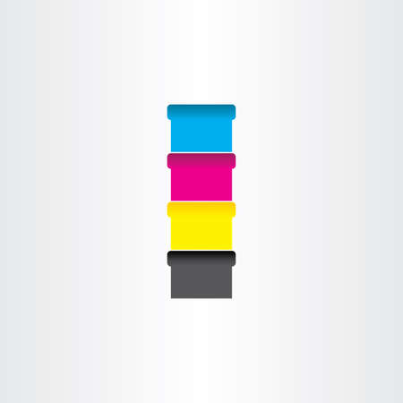 offset printing color cans icon designのイラスト素材